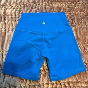 lululemon athletica Vibrant Blue Bike Shorts